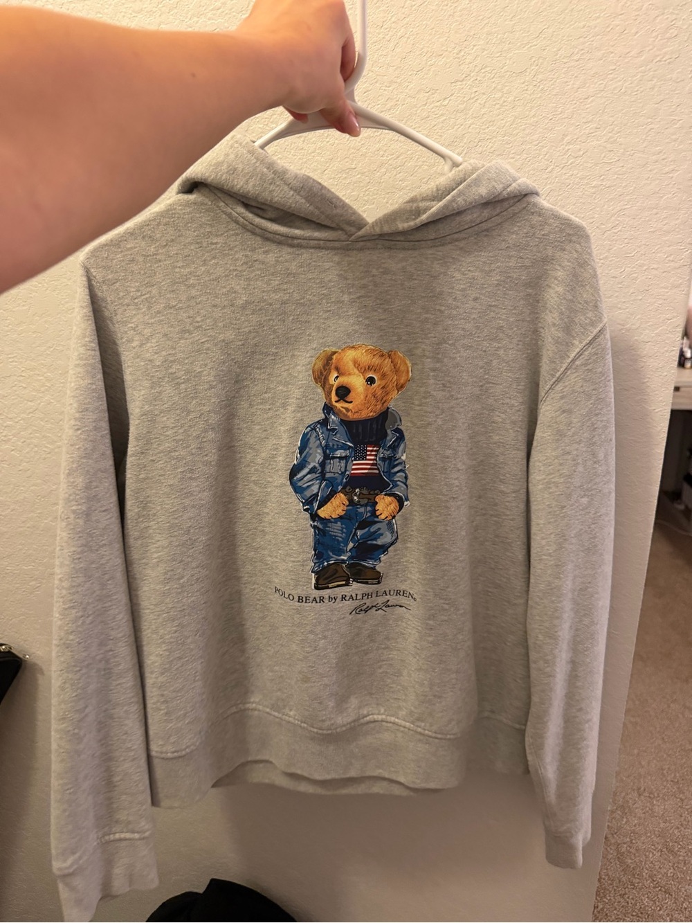 Ralph Lauren Gray Polo Bear Crewneck Sweatshirt